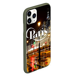 Чехол iPhone 11 Pro матовый Night Paris, цвет: 3D-темно-зеленый — фото 2