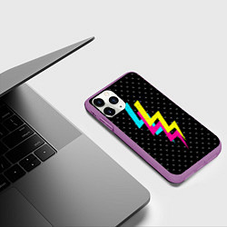 Чехол iPhone 11 Pro матовый Electrico, цвет: 3D-фиолетовый — фото 2