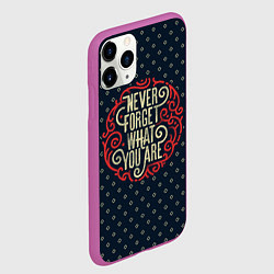 Чехол iPhone 11 Pro матовый Never Forget, цвет: 3D-фиолетовый — фото 2