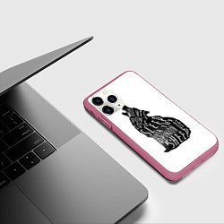 Чехол iPhone 11 Pro матовый Wolves Dont Lose Sleep, цвет: 3D-малиновый — фото 2