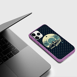 Чехол iPhone 11 Pro матовый Музыка гор, цвет: 3D-фиолетовый — фото 2