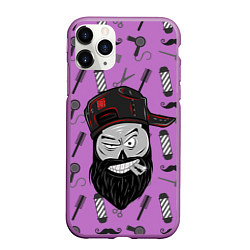 Чехол iPhone 11 Pro матовый Барбер Борода, цвет: 3D-фиолетовый