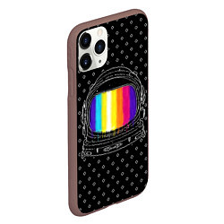 Чехол iPhone 11 Pro матовый Цветной астронавт, цвет: 3D-коричневый — фото 2