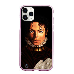 Чехол iPhone 11 Pro матовый Король Майкл Джексон, цвет: 3D-розовый