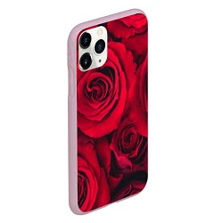 Чехол iPhone 11 Pro матовый Паттерн из роз, цвет: 3D-розовый — фото 2