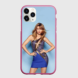 Чехол iPhone 11 Pro матовый Taylor Swift, цвет: 3D-малиновый