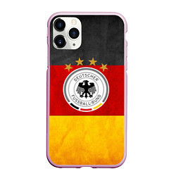 Чехол iPhone 11 Pro матовый Сборная Германии, цвет: 3D-розовый