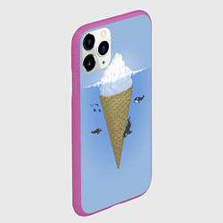 Чехол iPhone 11 Pro матовый Мороженое, цвет: 3D-фиолетовый — фото 2