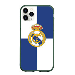 Чехол iPhone 11 Pro матовый Real Madrid: Blue style, цвет: 3D-темно-зеленый