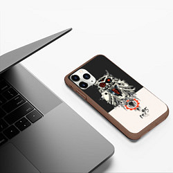 Чехол iPhone 11 Pro матовый TDD Owl 95, цвет: 3D-коричневый — фото 2