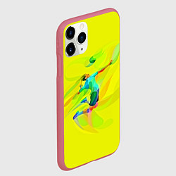 Чехол iPhone 11 Pro матовый Волейбол, цвет: 3D-малиновый — фото 2
