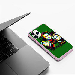 Чехол iPhone 11 Pro матовый Green Day: Trio, цвет: 3D-розовый — фото 2