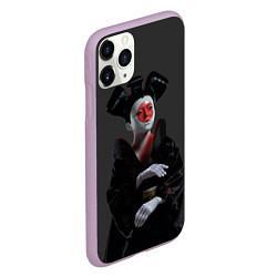Чехол iPhone 11 Pro матовый Ghost In The Shell 2, цвет: 3D-сиреневый — фото 2