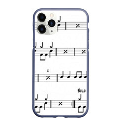 Чехол iPhone 11 Pro матовый I LOVE ROCK AND ROLL, цвет: 3D-серый