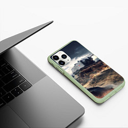 Чехол iPhone 11 Pro матовый Танк, цвет: 3D-салатовый — фото 2