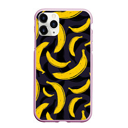 Чехол iPhone 11 Pro матовый Бананы, цвет: 3D-розовый