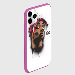 Чехол iPhone 11 Pro матовый 2Pac, цвет: 3D-фиолетовый — фото 2