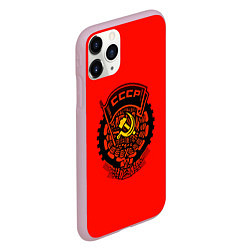 Чехол iPhone 11 Pro матовый СССР, цвет: 3D-розовый — фото 2