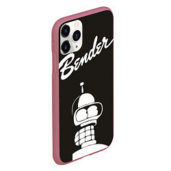 Чехол iPhone 11 Pro матовый Bender Retro, цвет: 3D-малиновый — фото 2