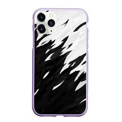 Чехол iPhone 11 Pro матовый Black & white, цвет: 3D-светло-сиреневый