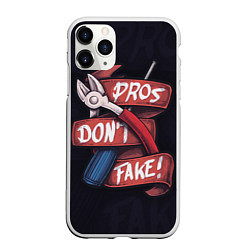 Чехол iPhone 11 Pro матовый Don`t Fake, цвет: 3D-белый
