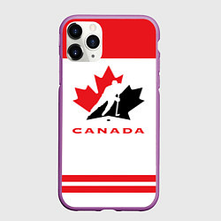 Чехол iPhone 11 Pro матовый Canada Team, цвет: 3D-фиолетовый