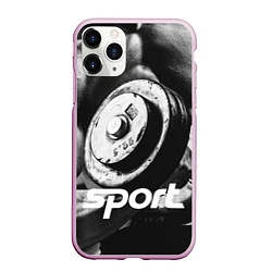 Чехол iPhone 11 Pro матовый Iron Sport, цвет: 3D-розовый