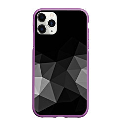 Чехол iPhone 11 Pro матовый Abstract gray, цвет: 3D-фиолетовый