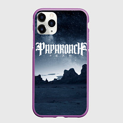 Чехол iPhone 11 Pro матовый Paparoach: Fear, цвет: 3D-фиолетовый