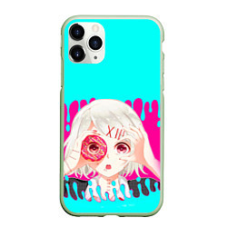 Чехол iPhone 11 Pro матовый Tokyo Ghoul, цвет: 3D-салатовый