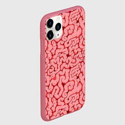 Чехол iPhone 11 Pro матовый Мозг, цвет: 3D-малиновый — фото 2