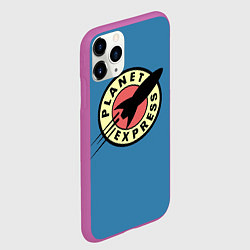 Чехол iPhone 11 Pro матовый Planet Express, цвет: 3D-фиолетовый — фото 2