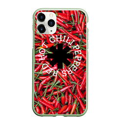 Чехол iPhone 11 Pro матовый Red Hot Chili Peppers, цвет: 3D-салатовый