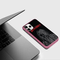Чехол iPhone 11 Pro матовый Gotta light?, цвет: 3D-малиновый — фото 2