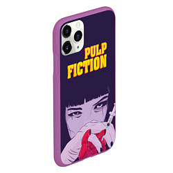 Чехол iPhone 11 Pro матовый Pulp Fiction: Dope Heart, цвет: 3D-фиолетовый — фото 2