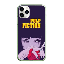 Чехол iPhone 11 Pro матовый Pulp Fiction: Dope Heart