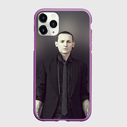 Чехол iPhone 11 Pro матовый Честер Беннингтон, цвет: 3D-фиолетовый