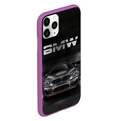 Чехол iPhone 11 Pro матовый BMW серебро, цвет: 3D-фиолетовый — фото 2