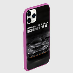 Чехол iPhone 11 Pro матовый BMW серебро, цвет: 3D-фиолетовый — фото 2