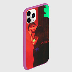 Чехол iPhone 11 Pro матовый Dolphin Pain, цвет: 3D-фиолетовый — фото 2
