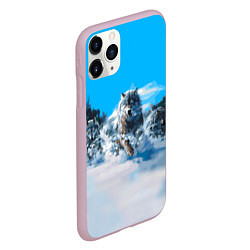 Чехол iPhone 11 Pro матовый Волчья охота, цвет: 3D-розовый — фото 2