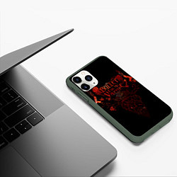 Чехол iPhone 11 Pro матовый Bullet For My Valentine, цвет: 3D-темно-зеленый — фото 2