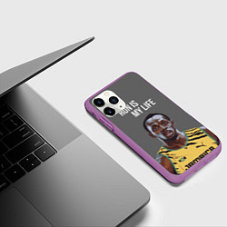 Чехол iPhone 11 Pro матовый Усэйн Болт, цвет: 3D-фиолетовый — фото 2