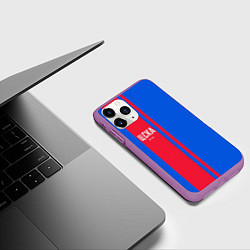Чехол iPhone 11 Pro матовый ЦСКА Форма, цвет: 3D-фиолетовый — фото 2