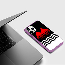 Чехол iPhone 11 Pro матовый Fire walk with me, цвет: 3D-фиолетовый — фото 2