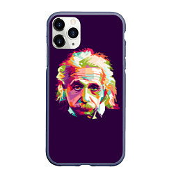 Чехол iPhone 11 Pro матовый Альберт Эйнштейн: Арт, цвет: 3D-серый