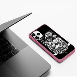 Чехол iPhone 11 Pro матовый Dethklok: Metalocalypse, цвет: 3D-малиновый — фото 2