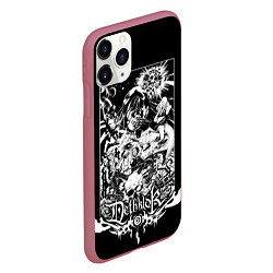 Чехол iPhone 11 Pro матовый Dethklok: Metalocalypse, цвет: 3D-малиновый — фото 2