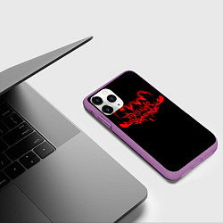 Чехол iPhone 11 Pro матовый Dethklok, цвет: 3D-фиолетовый — фото 2