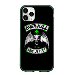 Чехол iPhone 11 Pro матовый Overkill: New Jersey, цвет: 3D-темно-зеленый